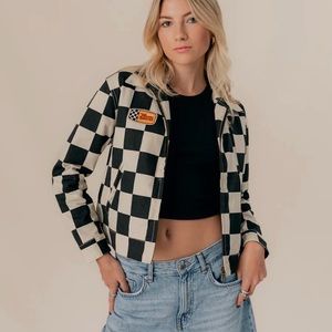 P&Co Checkerboard Pit Jacket